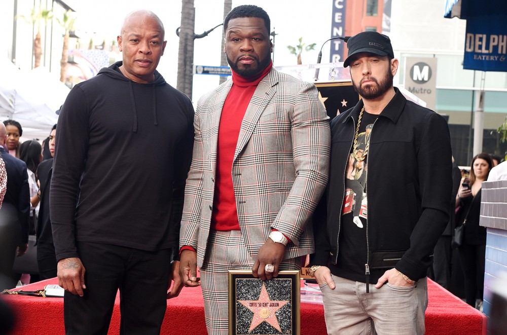 At 50 Cent Walk of Fame Ceremony, Eminem Jokes ‘It’s Much More Fun to Be His Friend Than His Enemy’