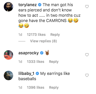 Drake Trolled By Tory Lanez & Lil Baby Over Earrings: "Don't Know How To Act"