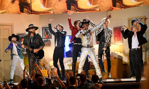 Grammys 2020: Lil Nas X, Billy Ray Cyrus, BTS, & Diplo Team Up As "Old Town Road All-Stars"