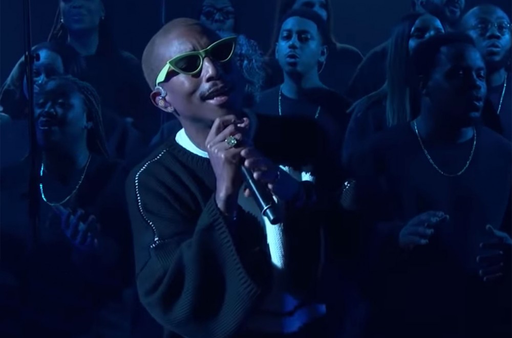 Pharrell Delivers Evocative ‘Letter to My Godfather’ Performance on ‘Kimmel’: Watch