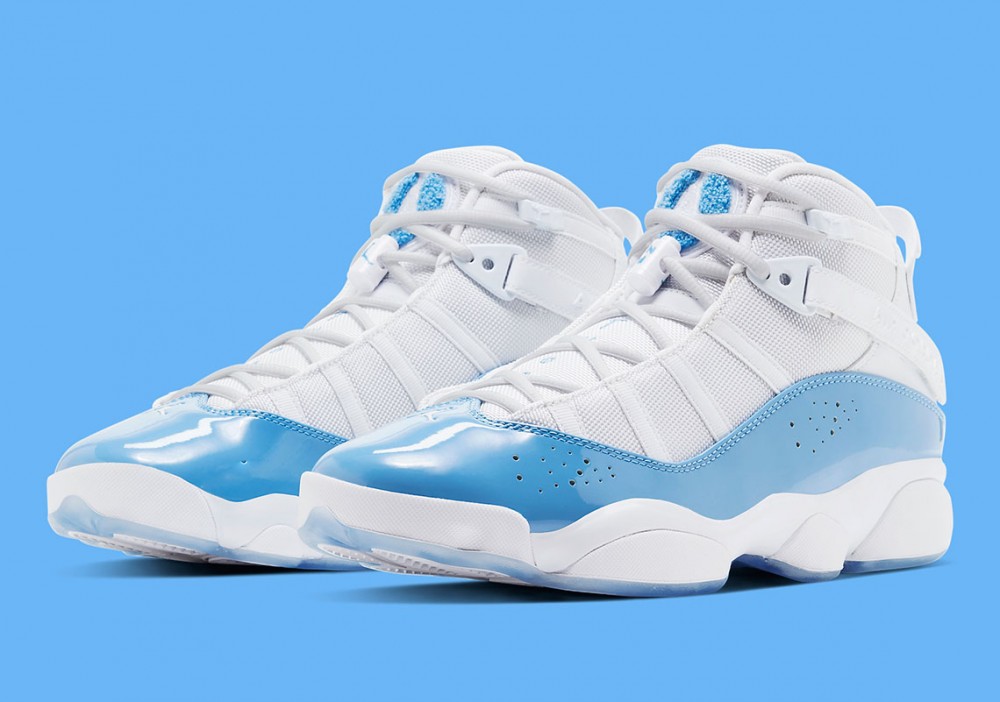 Jordan 6 Rings "UNC" Drops In Time For March Madness: Photos