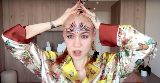 The Best Things Grimes Says During Her 'Vogue' Makeup Tutorial