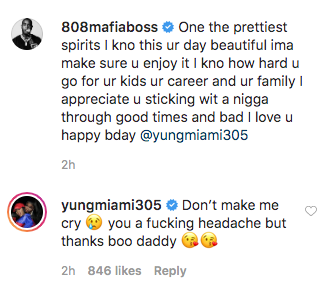 Yung Miami Responds To Southside's Birthday Post: "You A Headache But Thanks"