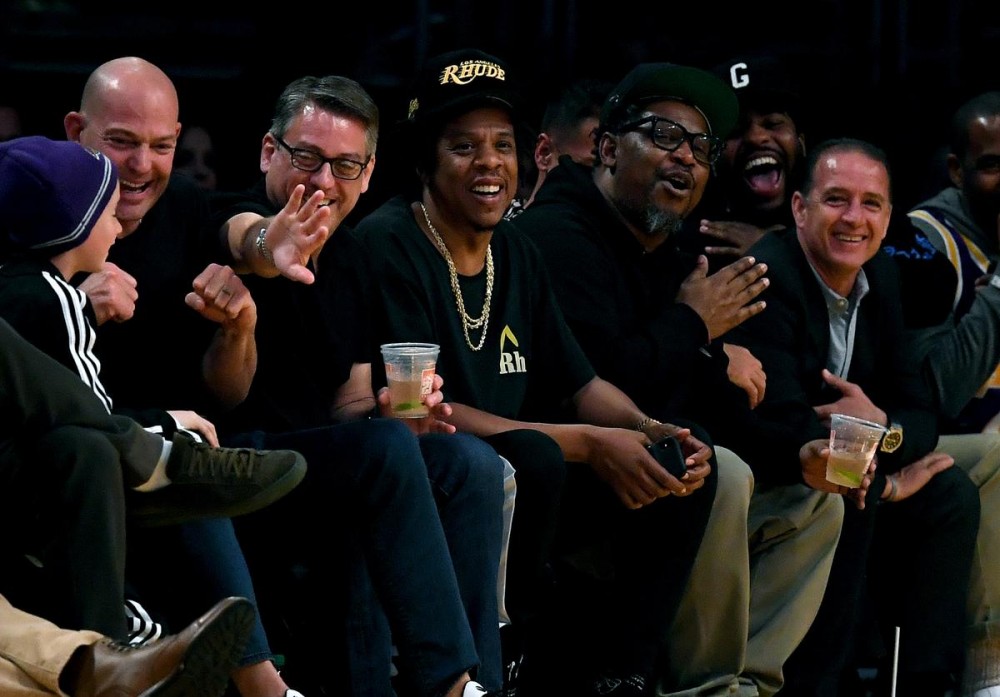Jay Z Reacts To LeBron’s Dunk While Sitting Courtside At Lakers x Bucks Game