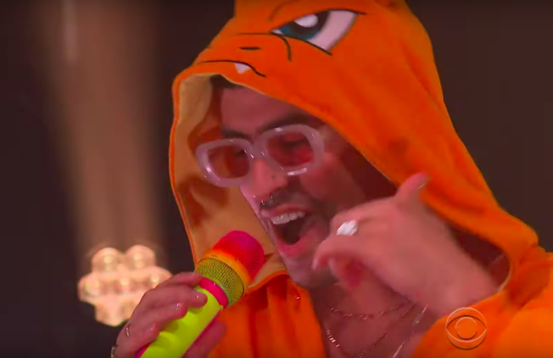 Bad Bunny Dresses As Charizard To Perform On 'James Corden': Watch