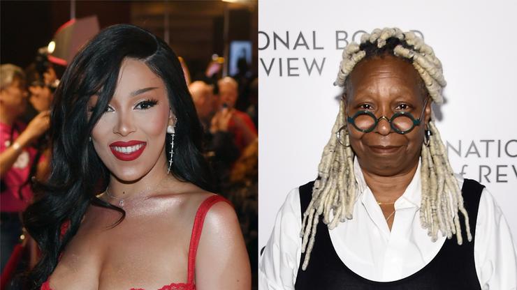 Doja Cat Freaks Out Meeting Whoopi Goldberg, Who Knows Her Absent Dad