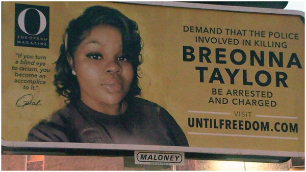 Breonna Taylor’s Billboard in Louisville Was Vandalized