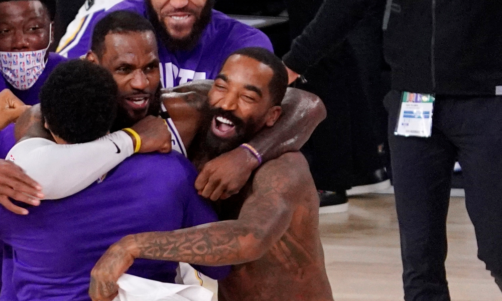 SOURCE SPORTS: Twitter Goes Nuts When JR Smith Goes Shirtless During Lakers Championship Celebration