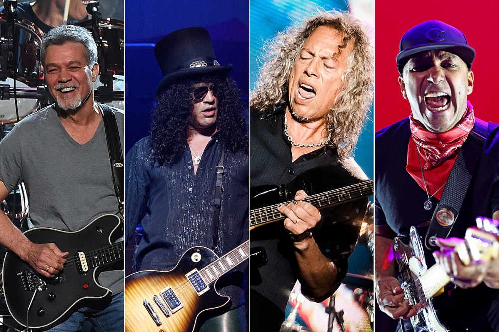 Slash, Kirk Hammett + Tom Morello Salute Eddie Van Halen During Rock Hall Ceremony