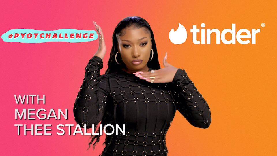 Megan Thee Stallion and Tinder Team for “Put Yourself Out There” Challenge