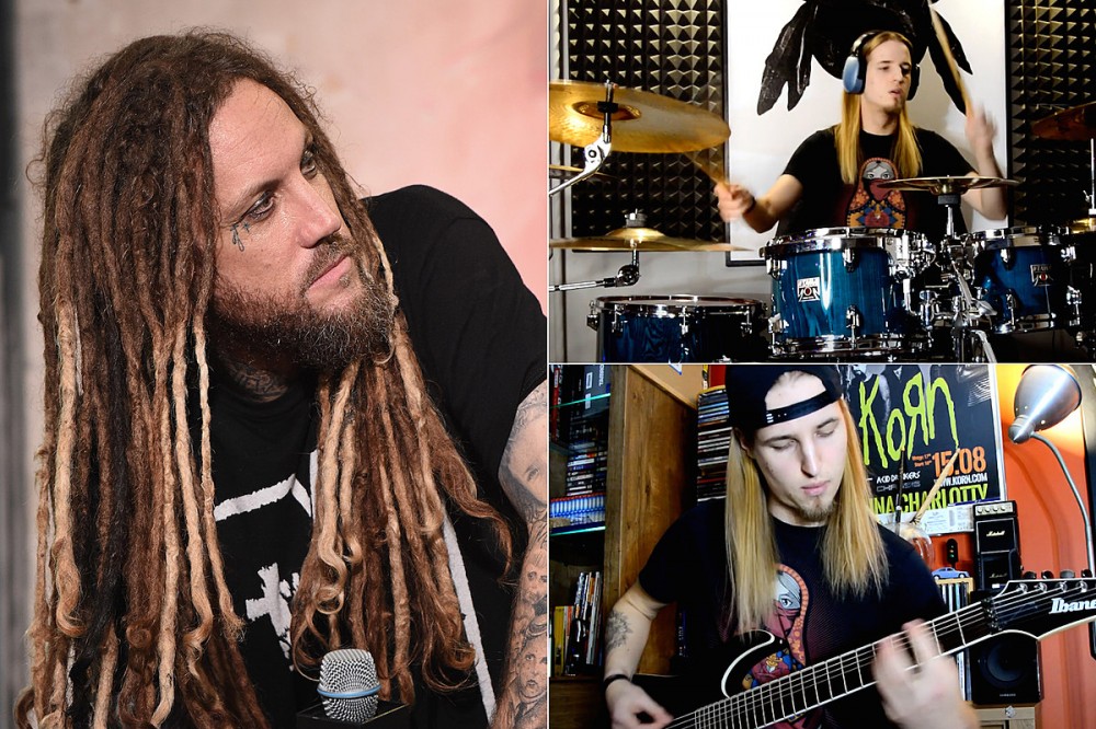 Man Plays Part of Every Korn Song Ever on Guitar + Drums in 10 Minutes