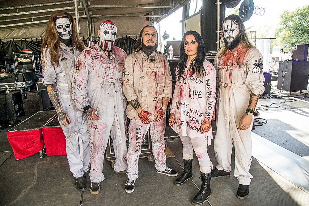 Lacuna Coil Stood in Silence Delivering Message During Livestream