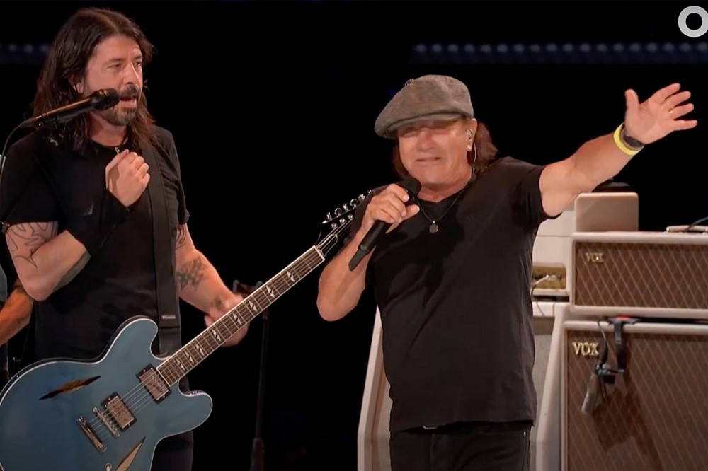 Foo Fighters Rock AC/DC With Brian Johnson at VAXLIVE Concert