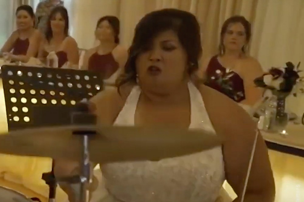 Watch Bride Rock a Killer Drum Solo at Her Wedding Reception