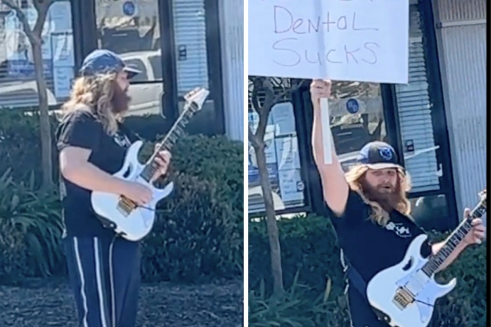Musician Protests Dentist by Shredding Guitar Outside Their Office