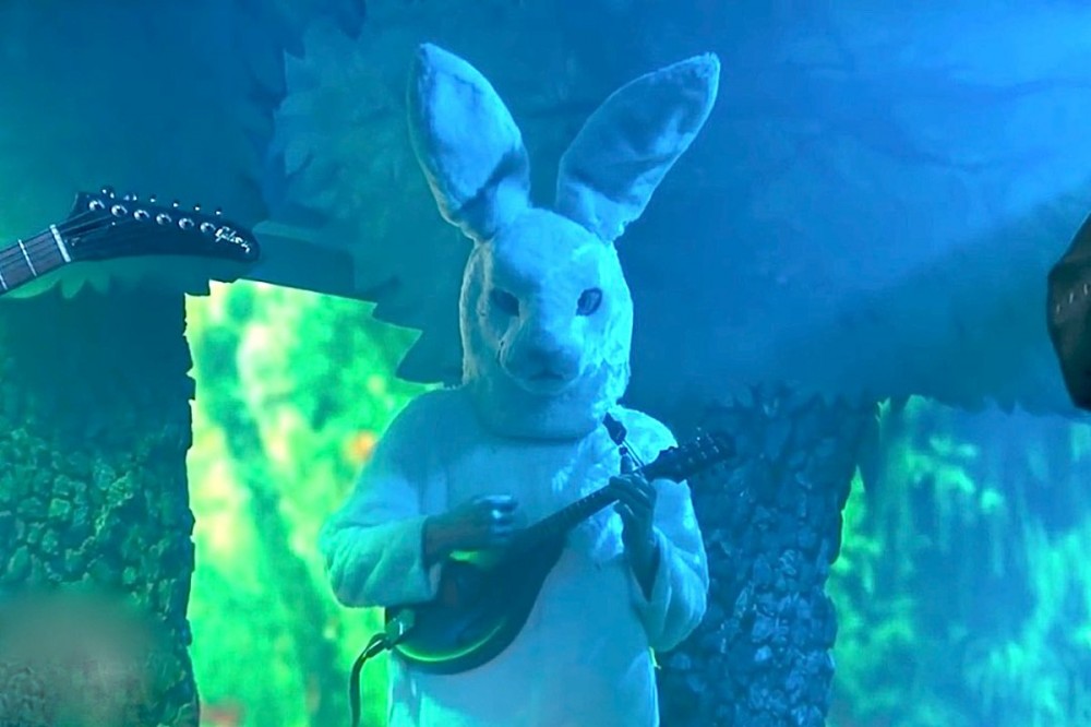 Musician in Creepy Bunny Costume Mysteriously Joins Weezer on ‘Kimmel’
