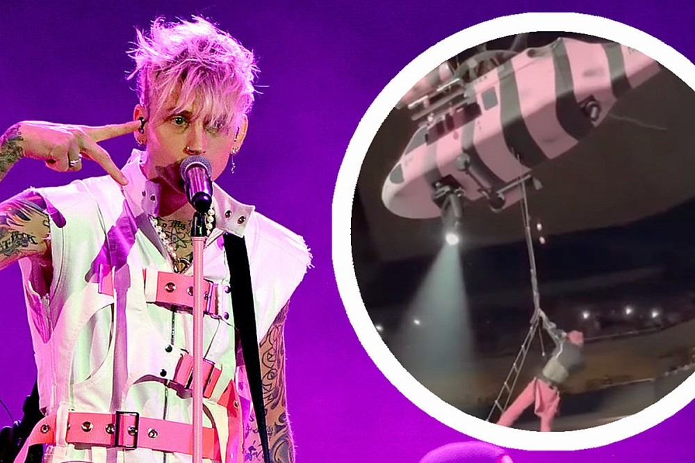 WATCH – Machine Gun Kelly’s Helicopter Concert Entrance Is F–king Bonkers
