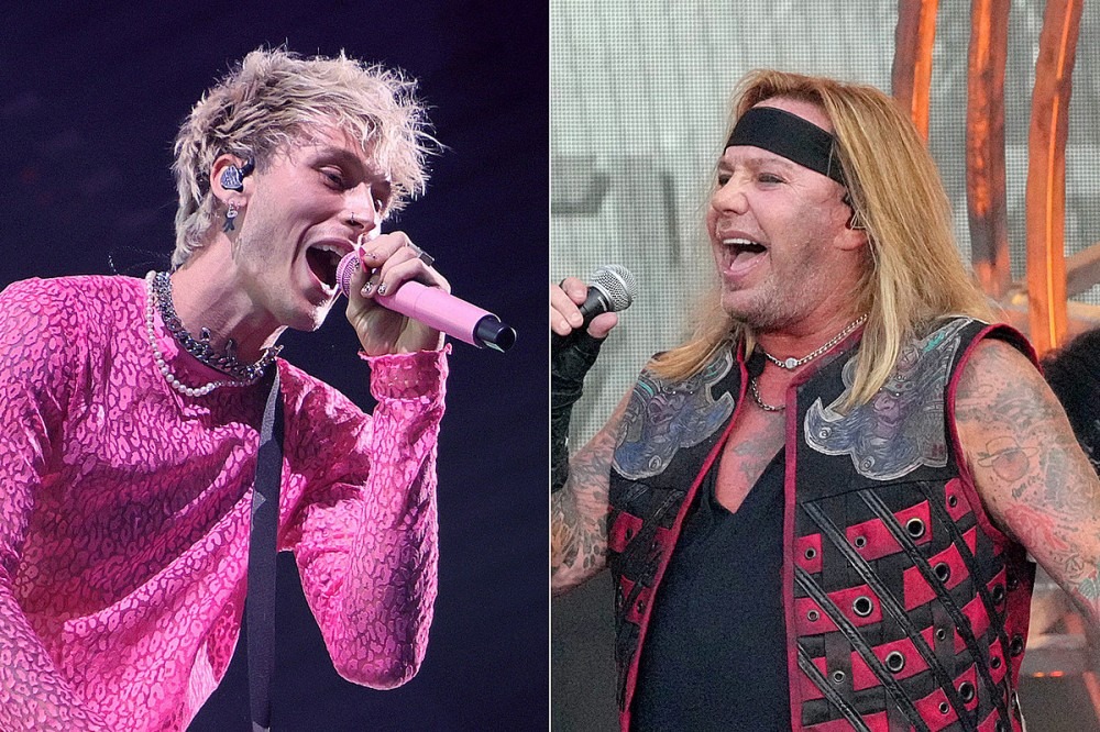 Machine Gun Kelly Joins Motley Crue Onstage for Live Debut of ‘The Dirt (Est. 1981)’