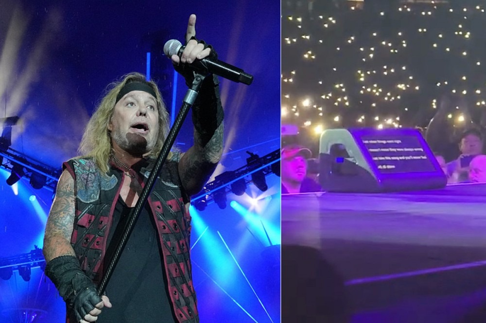 Vince Neil’s Teleprompter Spotted Onstage During Motley Crue’s Stadium Tour