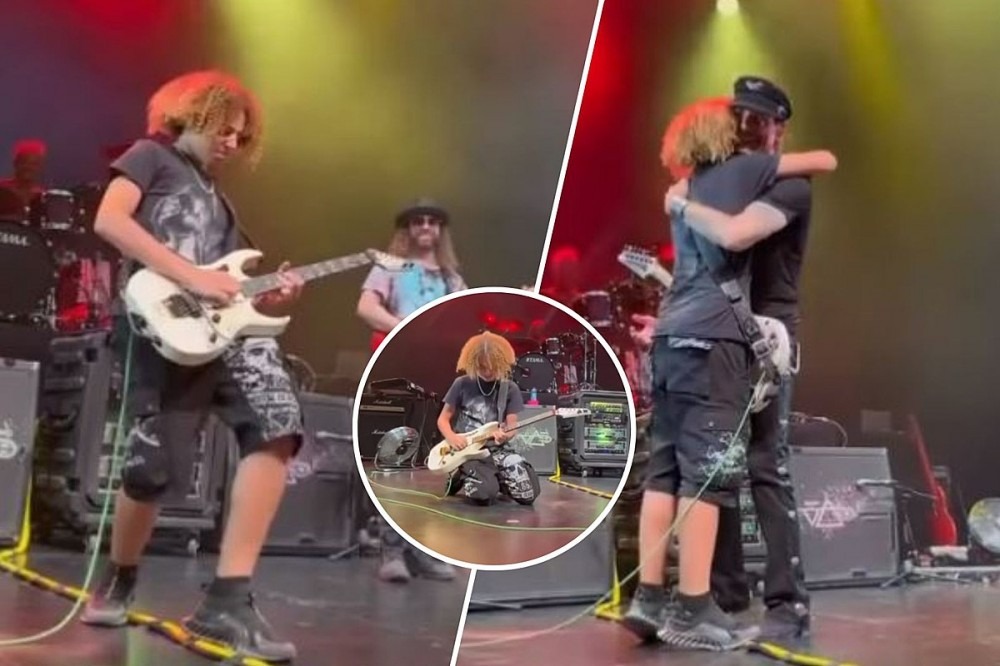 Steve Vai Hands Guitar to Fan in Crowd, Kid Takes the Stage + Plays Solo