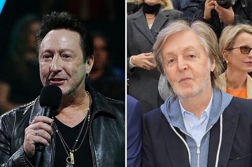 Hey Dude: Julian Lennon Runs Into Paul McCartney at Airport, Snaps Selfie With Him
