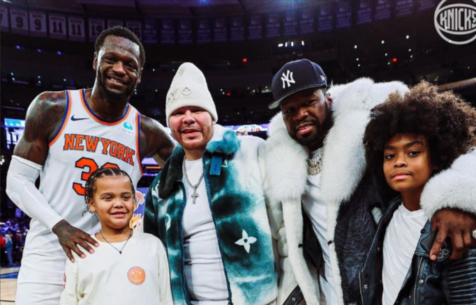 Fat Joe and 50 Cent Enjoy Knicks Christmas Game Together