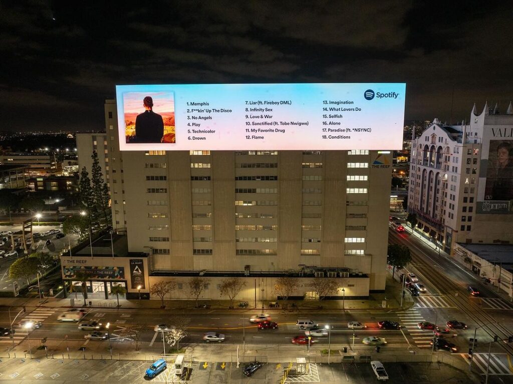 Spotify Reveals Justin Timberlake’s Album Tracklist on Side of a Building